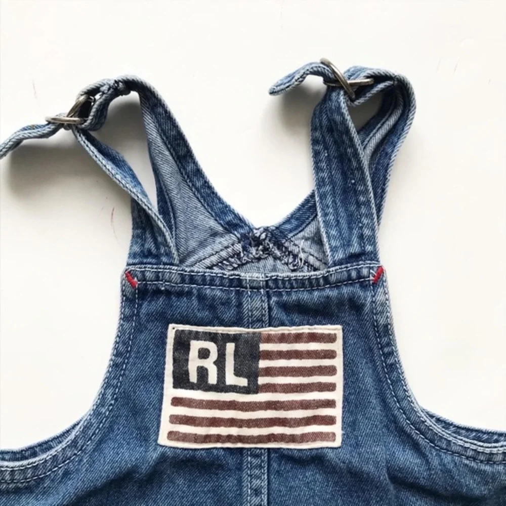 Vintage Ralph Lauren logo denim dress L(12-18m)